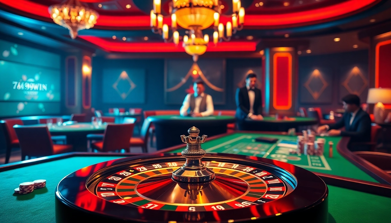 Experience the thrill of 789win with dynamic casino action, featuring roulette and poker elements.