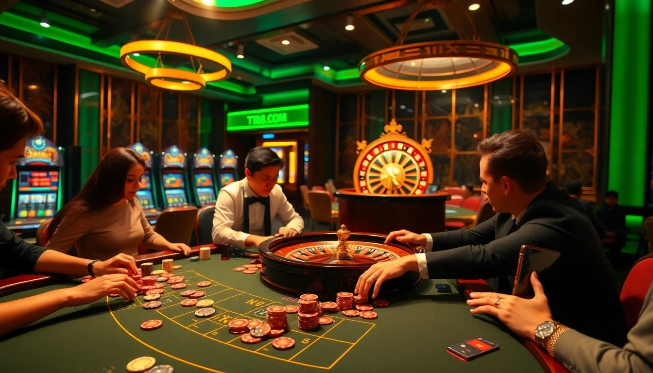 Experience thrilling blackjack at TT88.COM with vibrant casino ambiance and engaged players.