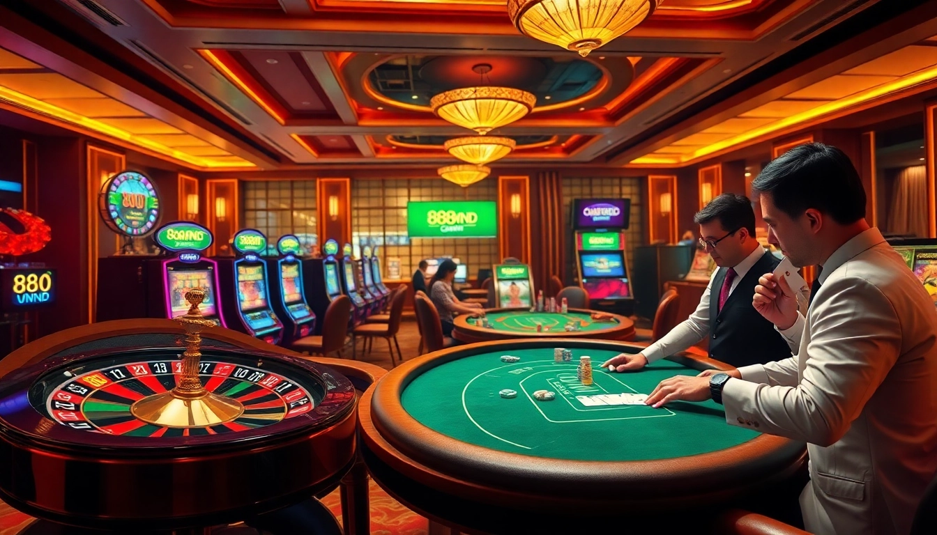 Experience the excitement of gambling at 888VND Casino with engaging games and luxurious settings.