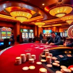 Experience thrilling gameplay at https://tg88m.com/ featuring vibrant slot machines and a glamorous poker table.