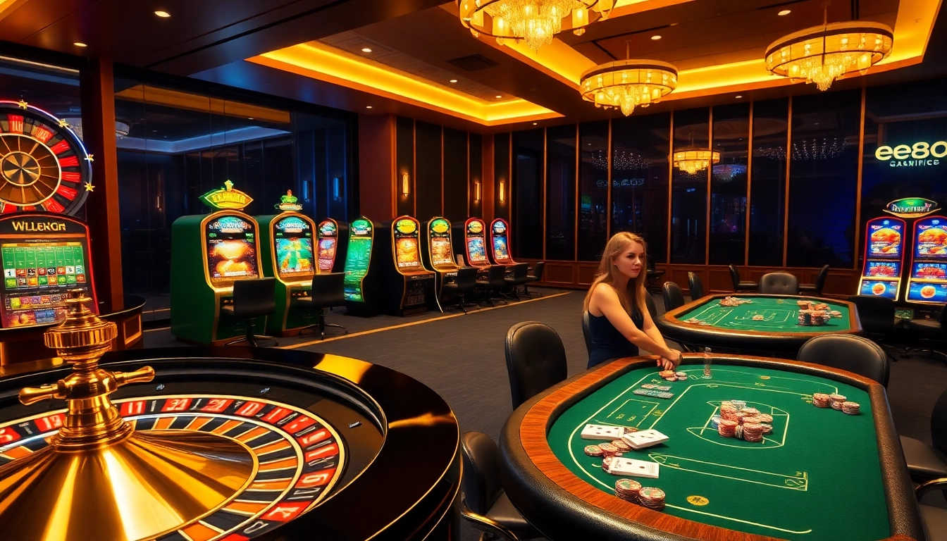 EE88 online casino gaming action featuring a vibrant roulette wheel and player excitement.
