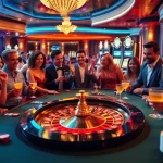 Players celebrating wins at a luxurious sunwin casino gaming table, showcasing excitement.
