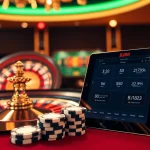 Engaging scene of a luxurious BJ88 online casino with roulette and cards, highlighting premium gaming experience.