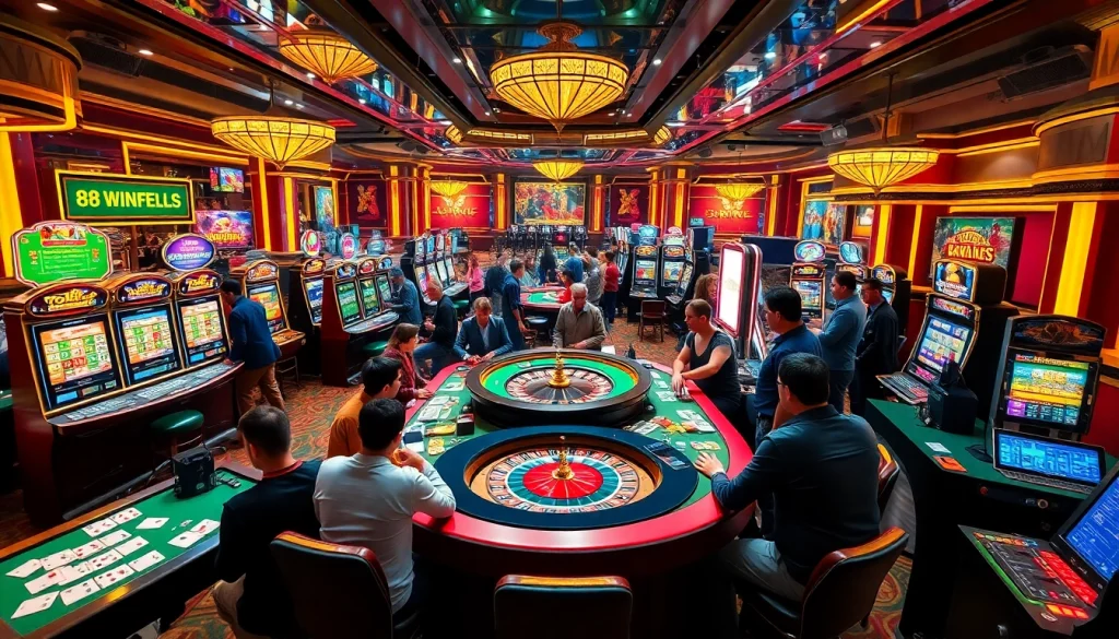 Experience thrilling gameplay at 98win casino with vibrant poker chips and roulette excitement.