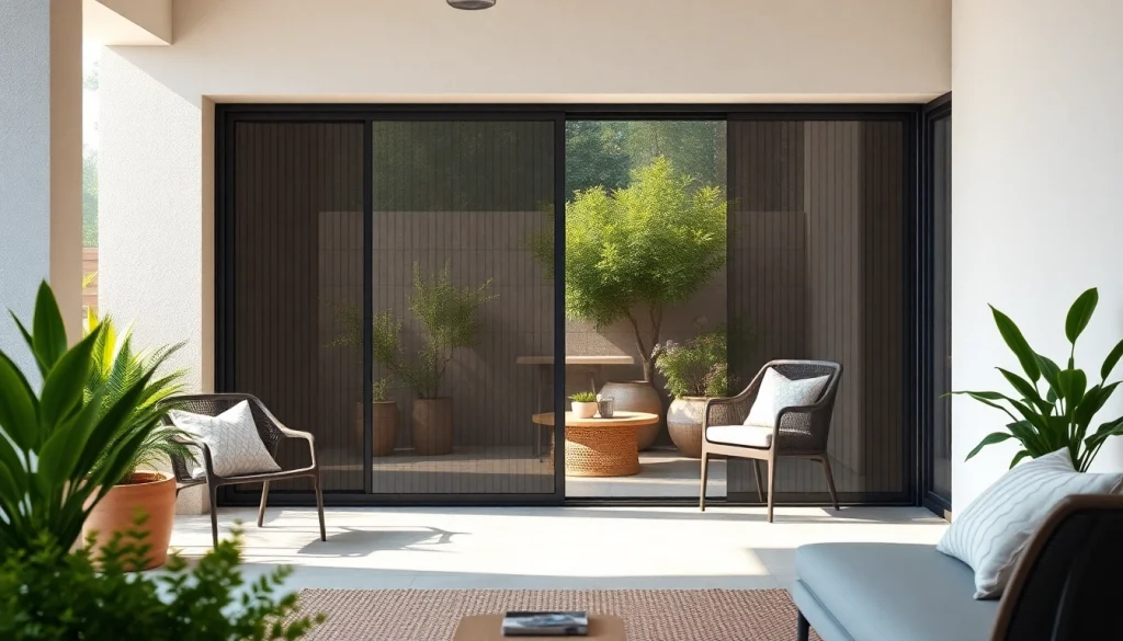 Enhance outdoor living with a fly screen for patio doors, seamlessly blending design and functionality in a home setting.