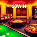 Experience thrilling gameplay at 68WIN with vibrant casino tables and dynamic betting action.