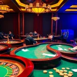 Experience thrilling gameplay with 888new's vibrant casino tables and slot machines, showcasing excitement.