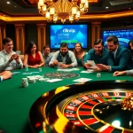 Engaging players strategizing at the rikvip casino table, showcasing excitement and competition.