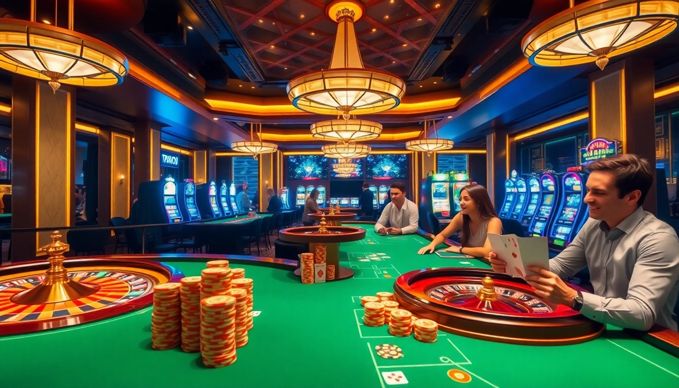 Experience thrilling gameplay at 789club with vibrant slot machines and casino tables.