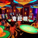 Engaging players at a poker table in a luxurious casino showcasing the keyword 包网 with vibrant slot machines and roulette wheels.