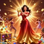 Spin and win at HITCLUB with vibrant casino elements featuring golden coins and gems.