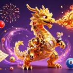 S666 engages players with vibrant golden casino magic, showcasing dragon power and colorful game elements.