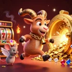 Engage with thrilling tv88 game action as Krampus oversees a bustling casino scene full of treasure.