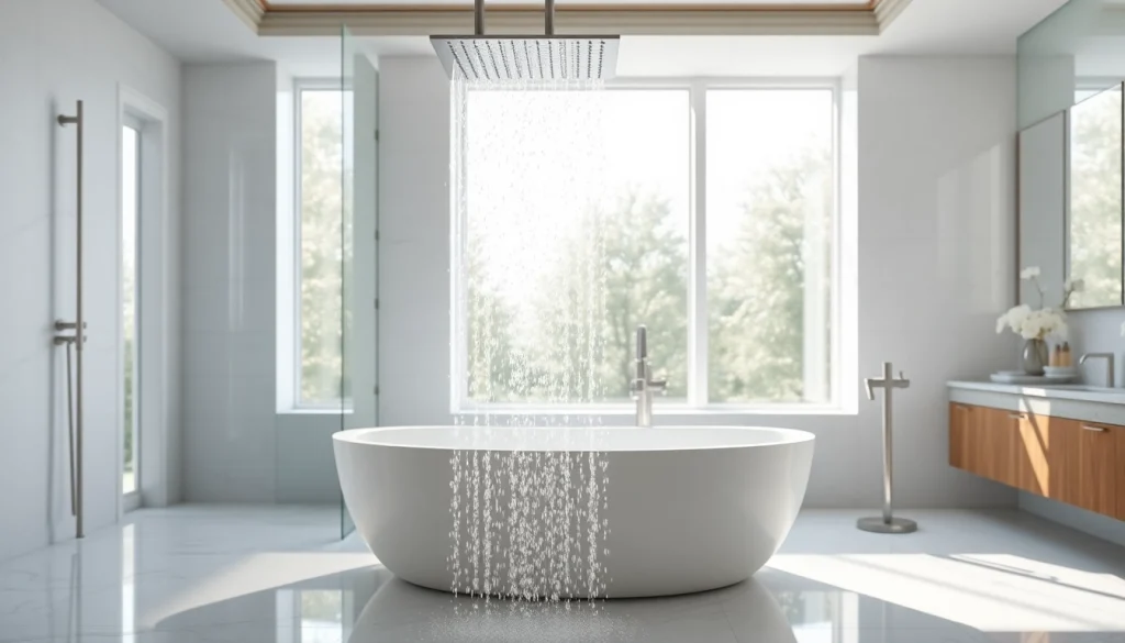 Experience luxurious designs with elegant showers uk in a serene modern bathroom setup.