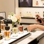 Experience Razadoxe allure in a sophisticated perfume boutique setting, embodying luxury and elegance.