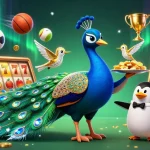 Experience the excitement at Go88 with 3D elements featuring games, slots, and vibrant characters in a festive casino atmosphere.