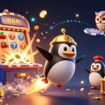 Experience the thrill of nạp tiền b52 club with a dynamic 3D casino scene featuring wild characters and vibrant elements.