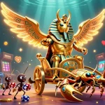 Experience thrilling slots excitement with da88 in this vibrant, dynamic casino illustration.